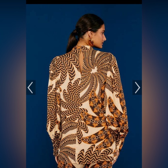 NWT Farm Rio Yawanawa Banana Lenzing Evovero Vanahu blouse - Picture 4 of 15